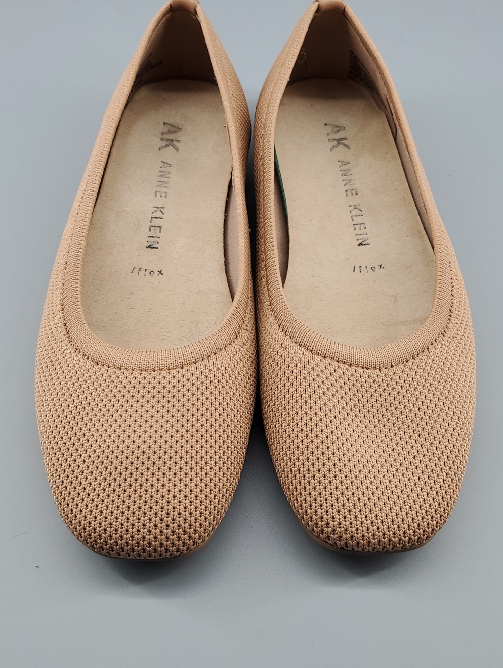 Anne Klein Beige Knit Ballet Flats